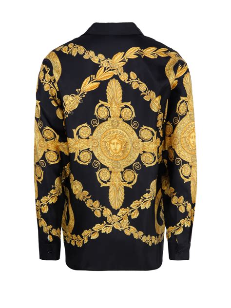 camicia nera versace uomo|Camicie VERSACE Uomo .